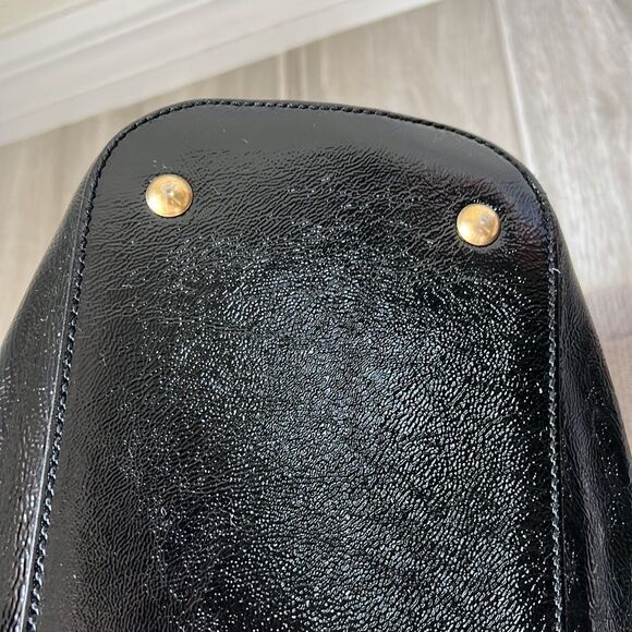 YSL Black Patent Leather Muse Bag - Picture 8 of 8